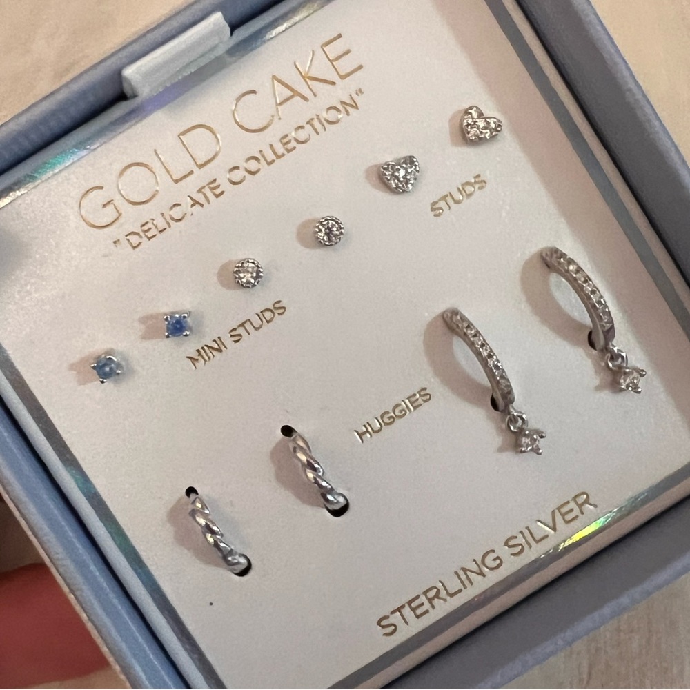 Gold Cake Delicate Collection Five Earring Set - Picture 3 of 3